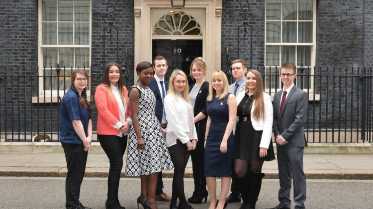 National Apprentice Week 2017 celebratory 10th year event at 10 Downing Street, London hosted by Minister Robert Halfon with Sue Husband, David Meller, David Hill and current and previous apprentices.. 10.3.2017 Photographer Sam Pearce/ www.square-image.co.uk